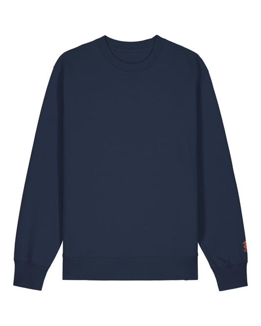 Crewneck HALIA French Navy su fondo pulito