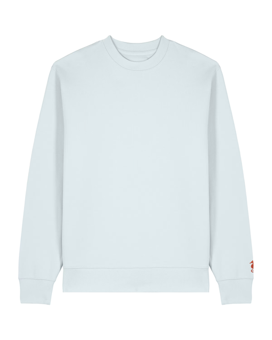 Crewneck HALIA Blue Ice su fondo pulito