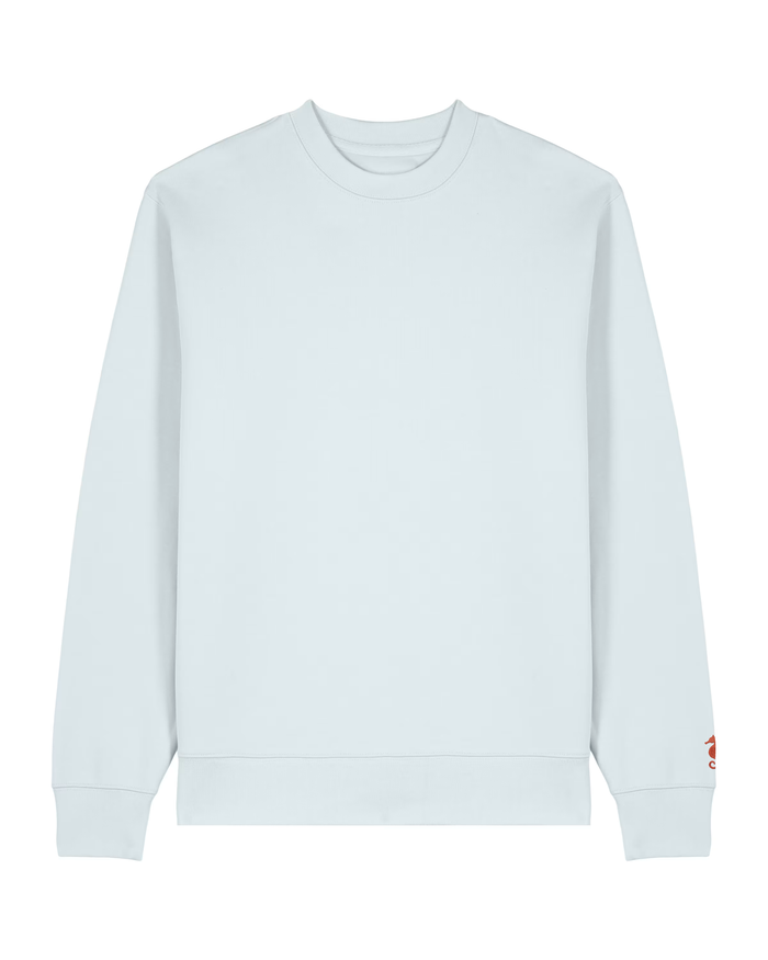 Crewneck HALIA Blue Ice su fondo pulito