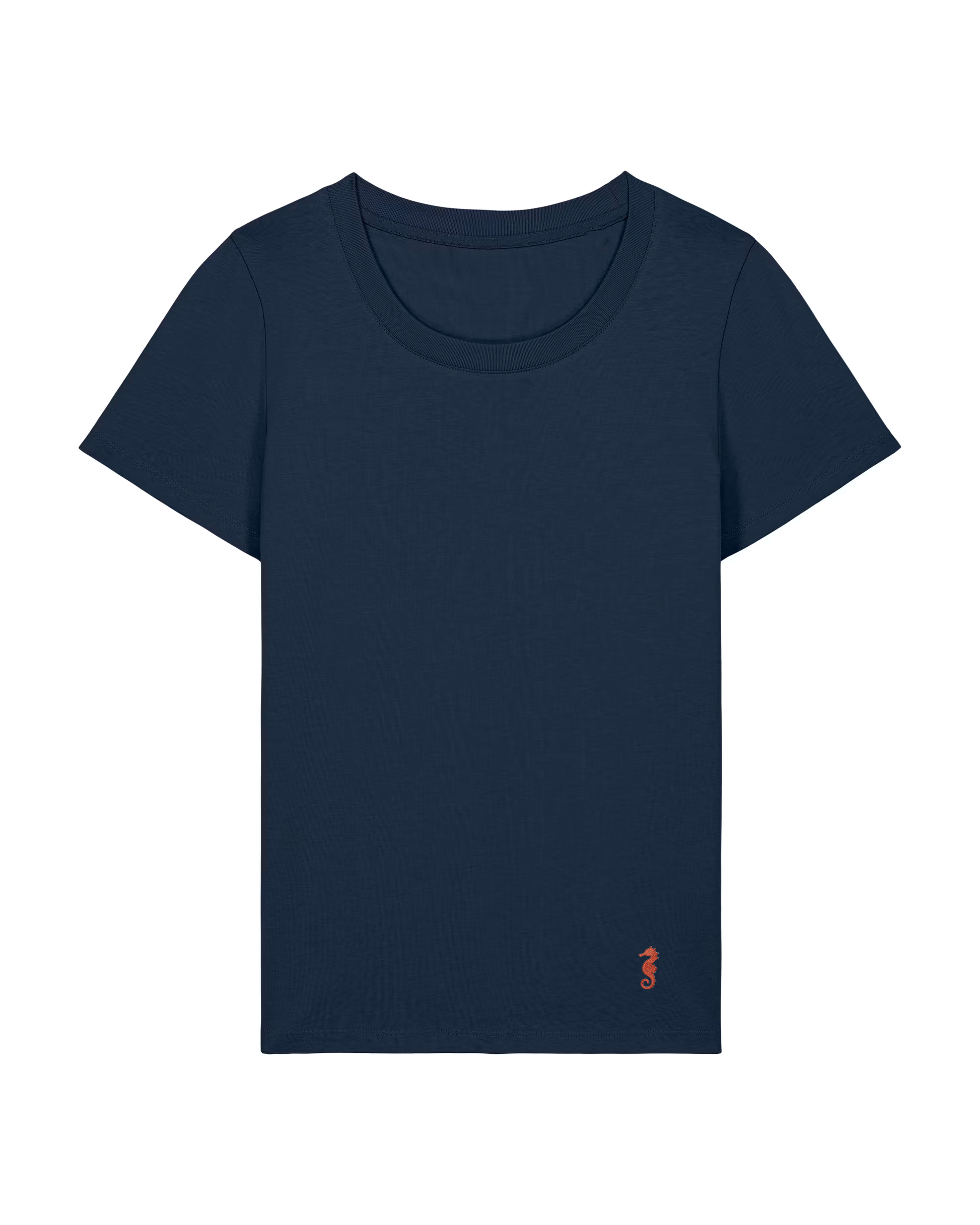 T-shirt HALIA French Navy su fondo pulito