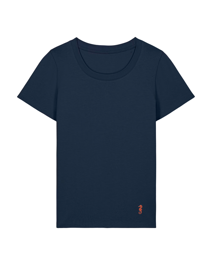 T-shirt HALIA French Navy su fondo pulito